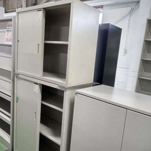 スチール引き違い書庫セット